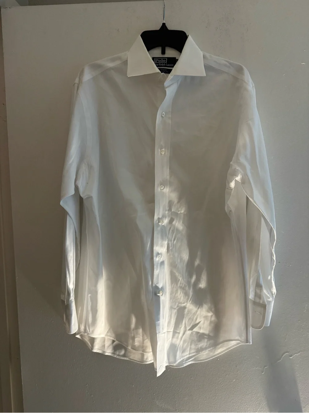 Polo by Ralph Lauren White Men's Dress Shirt - Point Collar Size M